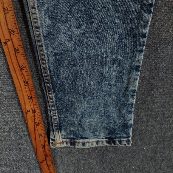 Nuon Jeans Mens W36 Blue Rodeo Crop Slim Fit Denim Acid Wash Stretch Modern - Picture 7 of 10